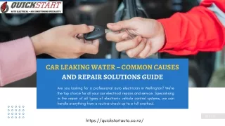 Car Leaking Water – Common Causes and Repair Solutions Guide.