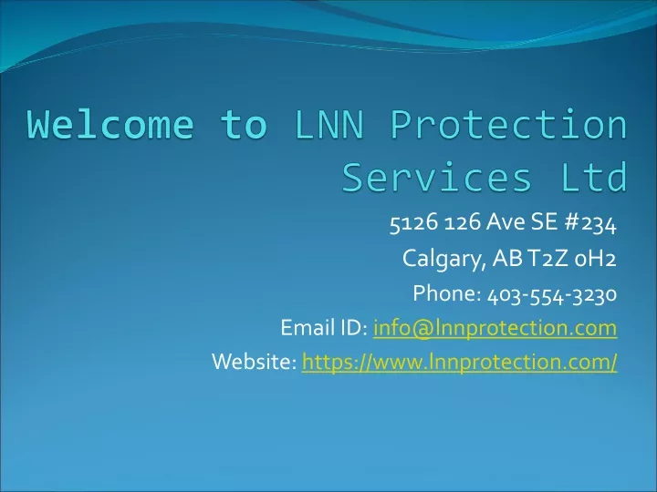 welcome to lnn protection services ltd