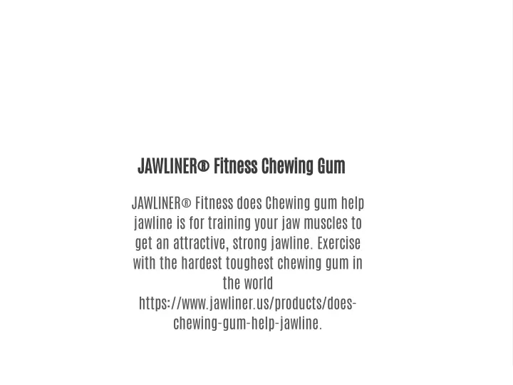 jawliner fitness chewing gum
