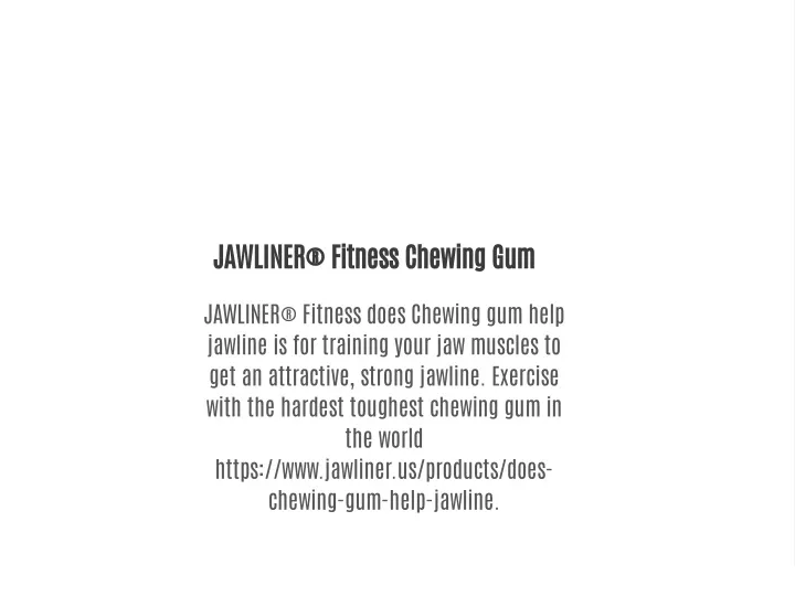 Jawliner Fitness Chewing-Gum