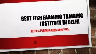 best fish farming training institute in delhi