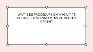wat is de procedure om avg uit te schakelen