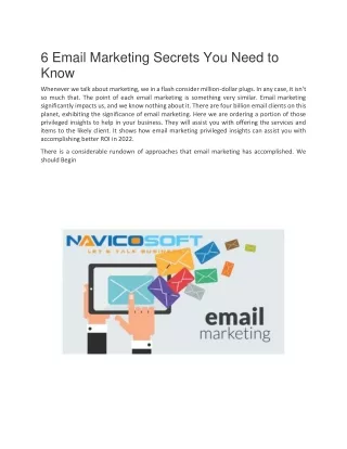 6 Email Marketing Secrets You Need to Know