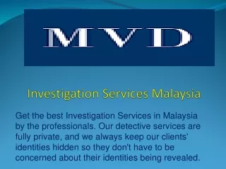 Investigation Services Malaysia