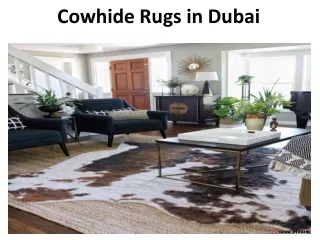 cowhide rugs in dubai