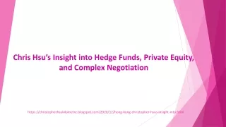 chris hsu s insight into hedge funds private