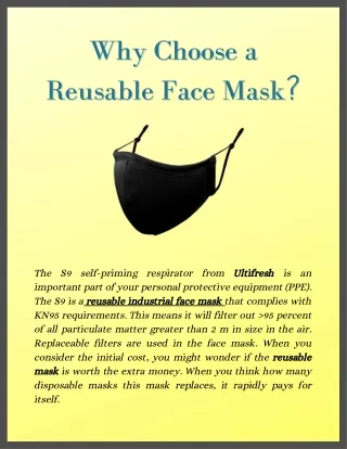 Why Choose a Reusable Face Mask