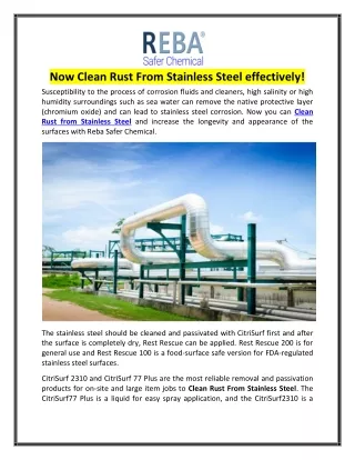 now clean rust from stainless steel effectively