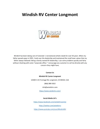 Windish RV Center Longmont
