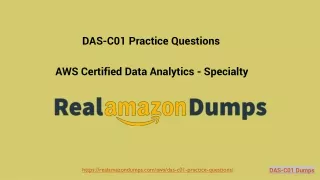 Simple and 100% Sure Amazon DAS-C01 Exam Dumps Free | Realamazondumps.com