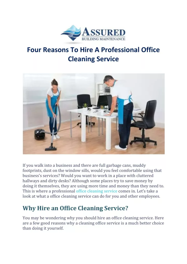 four reasons to hire a professional office