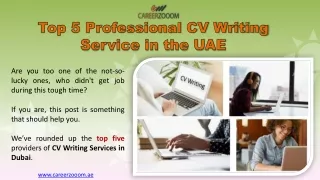 Top 5 Professional CV Writing Service in the UAE