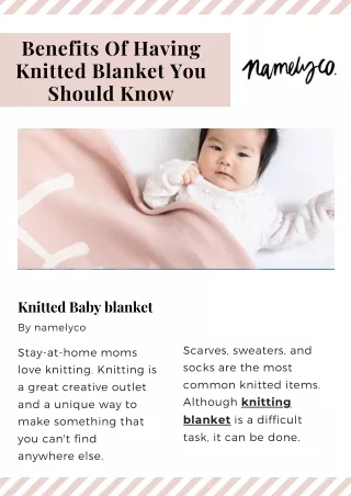 benefits of having knitted blanket you should know
