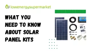 What Should You Know About Solar Panel Kits?