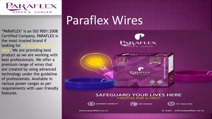 paraflex wires