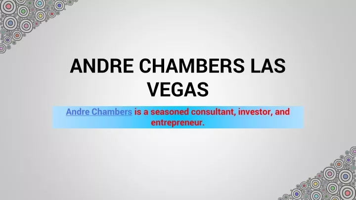 andre chambers las vegas