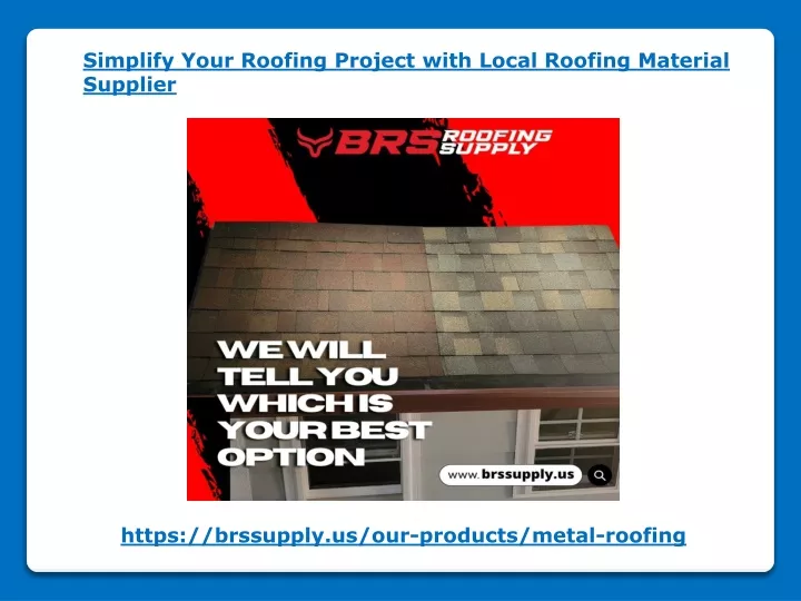 simplify your roofing project with local roofing