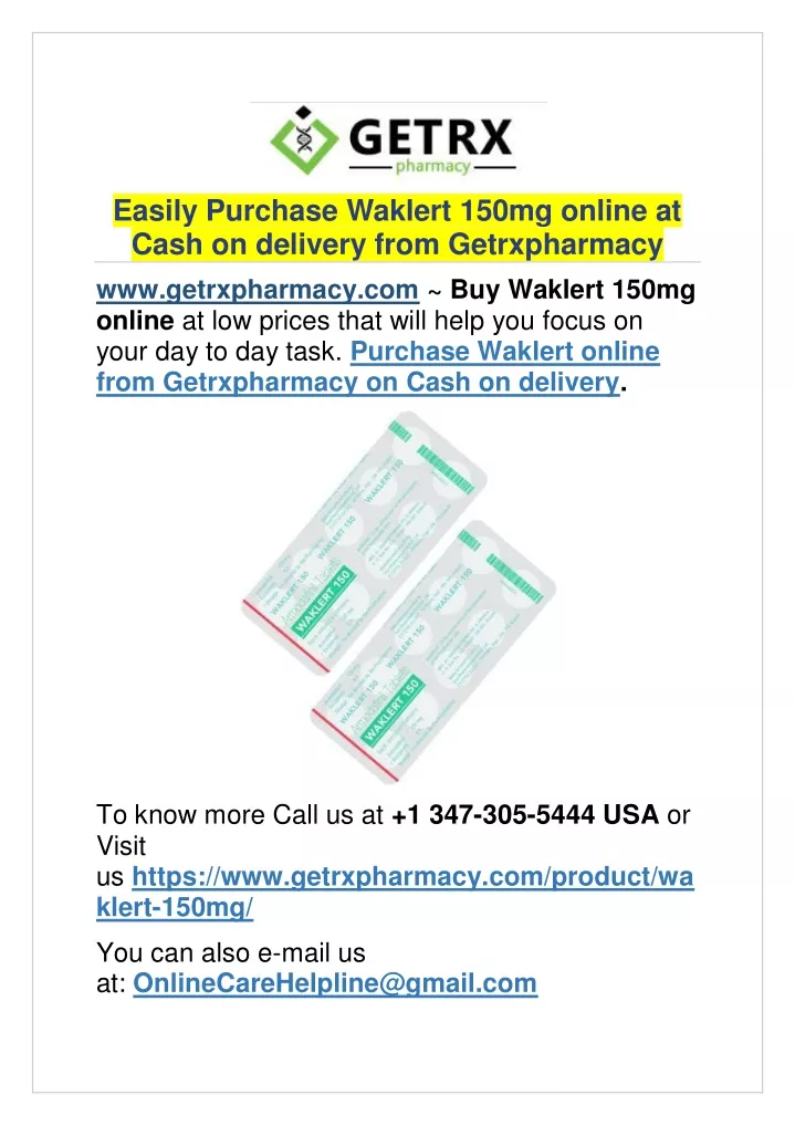 easily purchase waklert 150mg online at cash