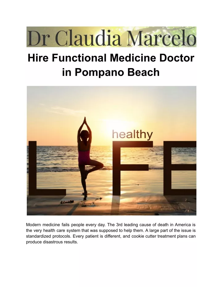 hire functional medicine doctor in pompano beach