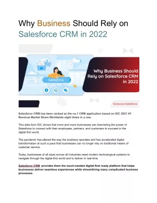 why business should rely on salesforce crm in 2022
