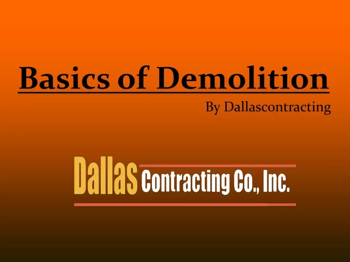 basics of demolition by dallascontracting