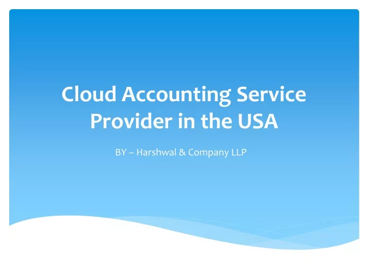 cloud accounting service provider in the usa