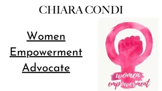 Women Empowerment Advocate |Chiara Condi