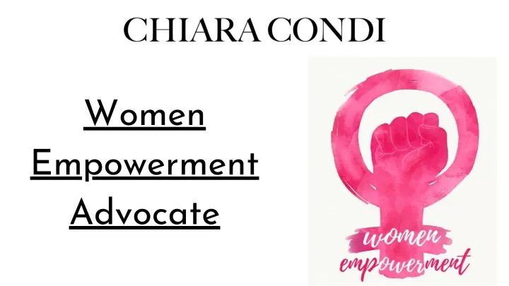 women empowerment advocate