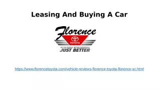 Leasing And Buying A Car