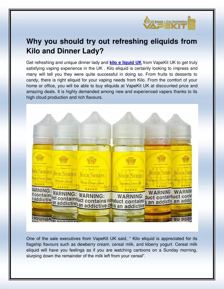 why you should try out refreshing eliquids from