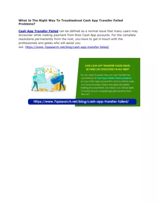 what is the right way to troubleshoot cash