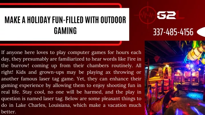 make a holiday fun filled with outdoor gaming
