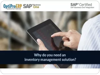 Why do you need an inventory management solution