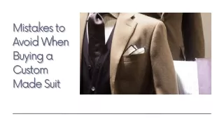 Common Mistakes to Avoid When Buying a Custom Made Suit
