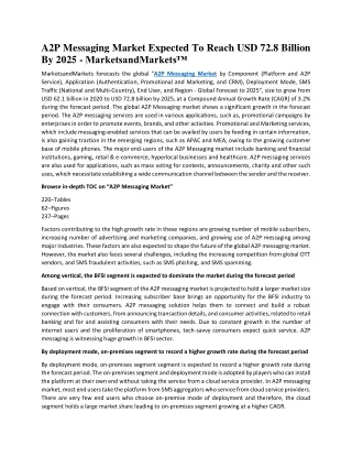 a2p messaging market expected to reach