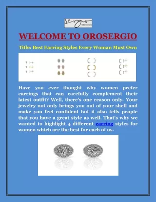 welcome to orosergio