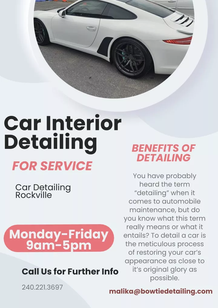 car interior detailing for service