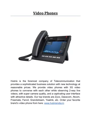 video phones
