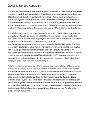 g cek te nerede konaklanr esiz doas ve snrsz