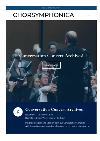 Classical Choral Music, Conversation & Choir Concerts | Chorsymphonica