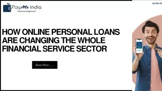 Personal loans are revolutionizing the financial services industry