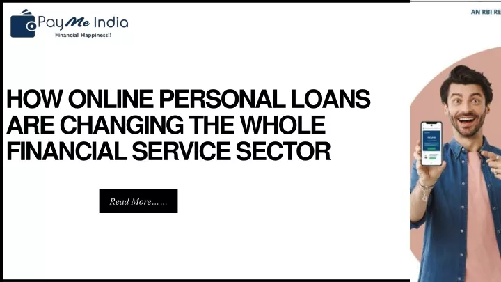 how online personal loans are changing the whole financial service sector