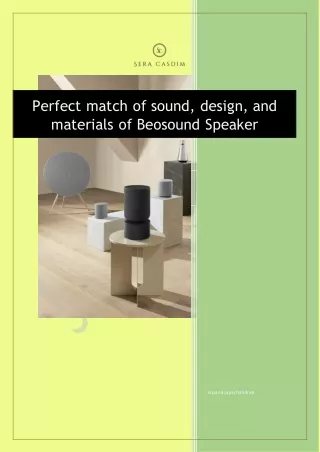 Perfect match of sound, design, and materials of Beosound Speaker