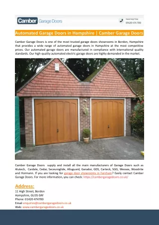 Automated Garage Doors in Hampshire