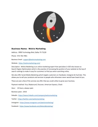 Welvis Marketing