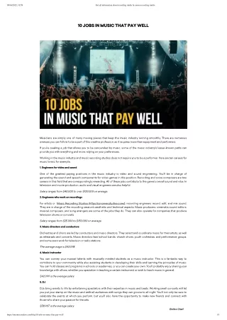 Union Recording - 10 Better Paying Jobs in the Music Industry