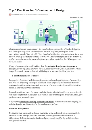 top 5 practices for e commerce ui design