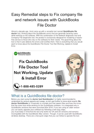 easy remedial steps to fix company file
