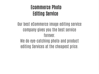 ecommerce photo editing service