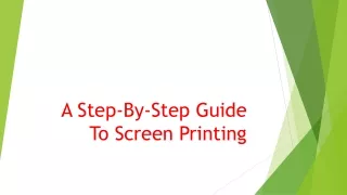a step by step guide to screen printing